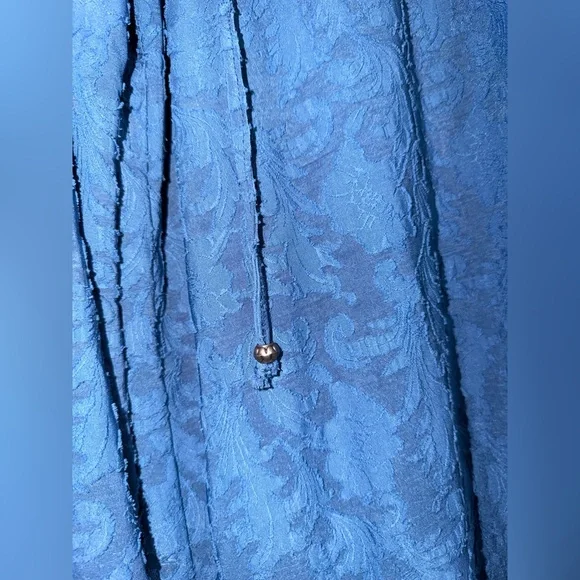 Susan Graver Women’s Blue Ruffled Long Sleeve Top - Picture 3 of 8